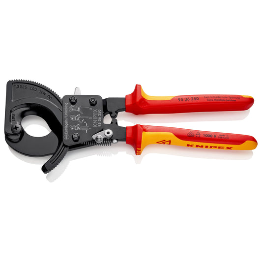 Knipex 95 36 250 - VDE Insulated Ratchet Cable Cutter 250 mm