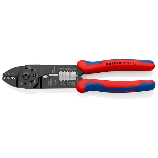 Knipex 97 21 215 C - Terminal crimping pliers 230 mm with two-component handles