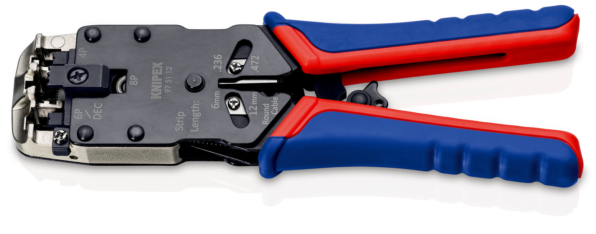 Knipex 97 51 12 SB - Alicate para crimpar conectores Western