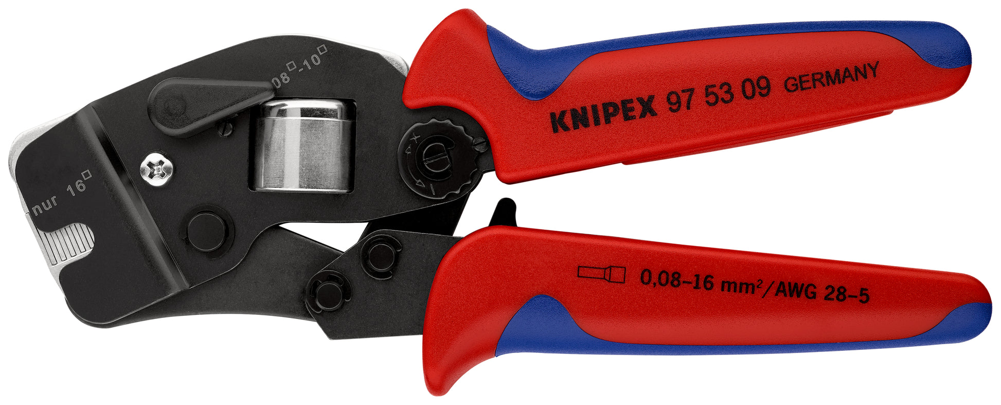 Knipex 97 53 09 SB - Alicate autoajustable para crimpar punteras huecas