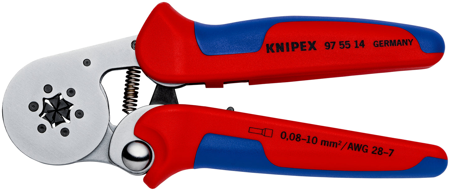 Knipex 97 55 14 - Alicate autoajustable para crimpar punteras huecas