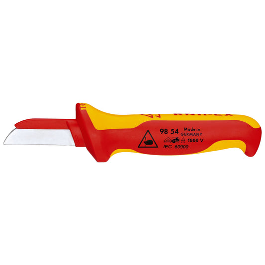 Knipex 98 54 SB - VDE insulated knife for Knipex 190 mm cable. with protected spine (in self-service packaging)