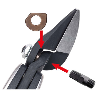 Bessey D39ASSL - Sheet metal scissors for continuous straight and curved cuts Bessey D39ASSL left cut