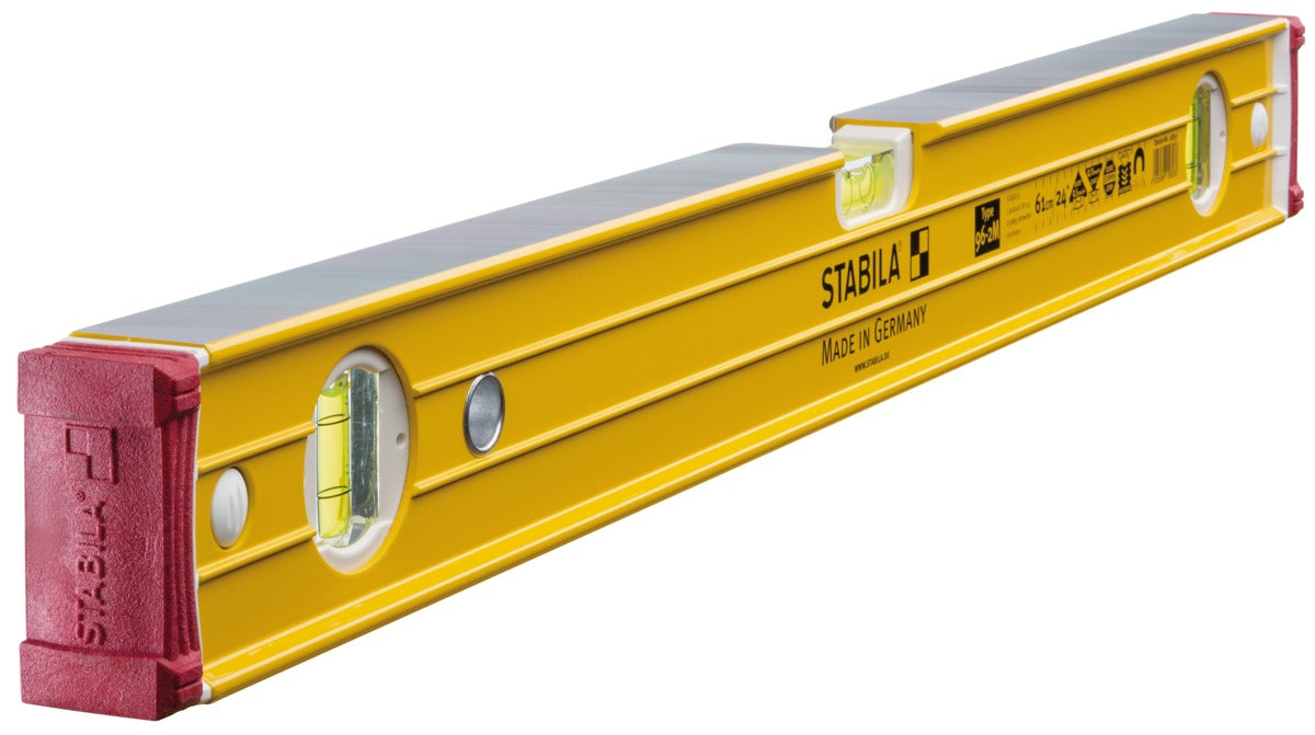 Stabila 158538 - 60 cm bubble level with magnetic base Series 96-2M