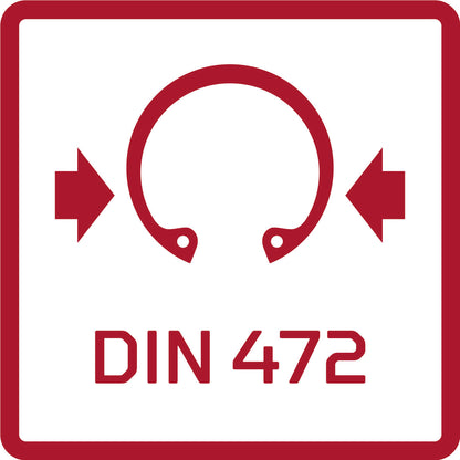 GEDORE rouge R27754060 - Pince à becs pour rondelles intérieures, coudée à 90°, 19-60 mm (3301147)