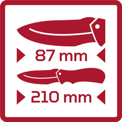 GEDORE rouge R93250008 - Couteau de poche, longueur 87 mm, manche bi-matière (3301615)