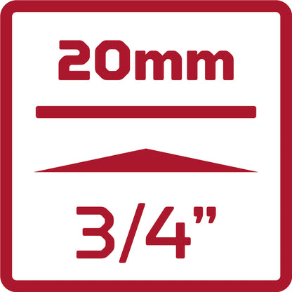GEDORE rouge R71001909 - Douille 3/4", hexagonale, 19 mm L=50 mm (3300491)