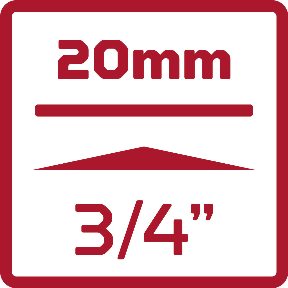 GEDORE red R73002219 - Vaso de impacto 3/4", hexagonal, 22 mm L=90 mm (3300615)