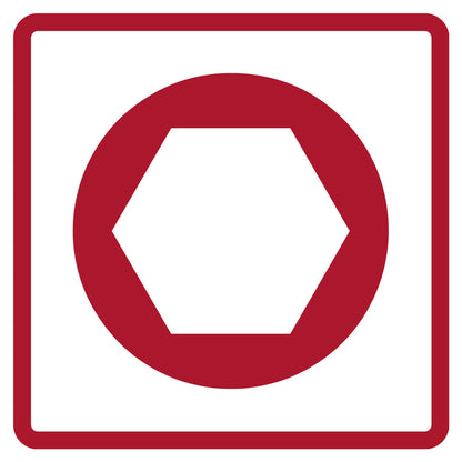 GEDORE rouge R69008012 - Clé à douille hexagonale 1/2" + cliquet avec rail, 12 pièces (3300030)