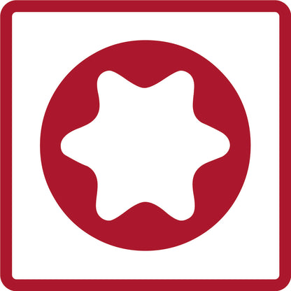 GEDORE rouge R61208007 - Jeu de clés à douilles TORX 1/2" avec rail, 7 pièces (3300028)