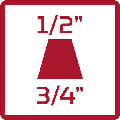 GEDORE rouge R77500009 - Pièce de réduction 3/4" x 1/2" carré, L=49 mm (3300515)