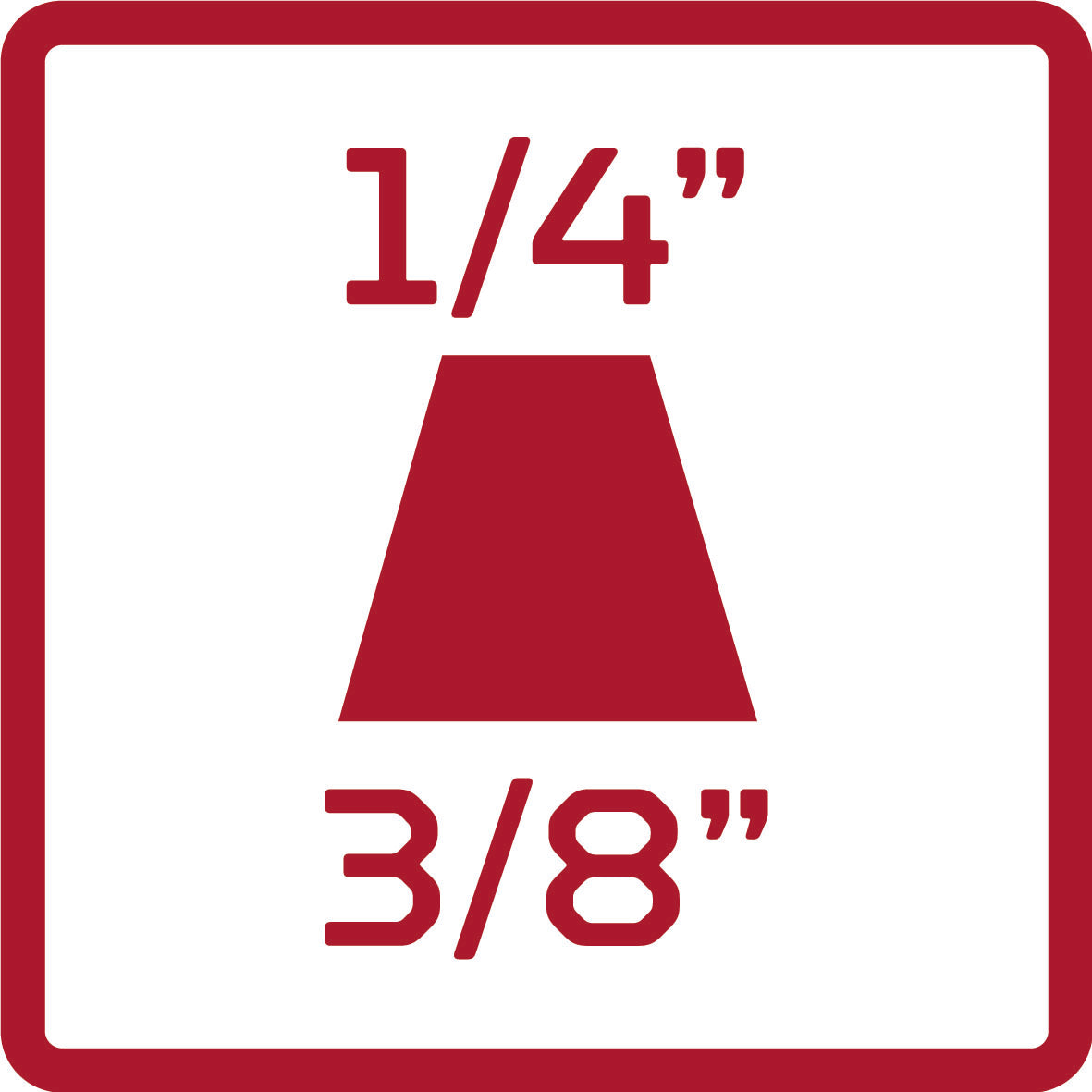 GEDORE rouge R57500004 - Pièce de réduction 3/8" x 1/4" carré, L=27 mm (3300244)