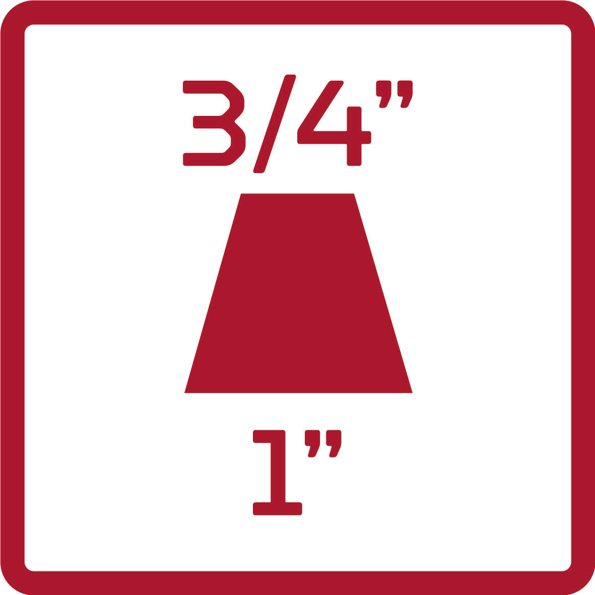 GEDORE rouge R87500012 - Pièce de réduction 1" x 3/4" carré, L=65 mm (3300516)
