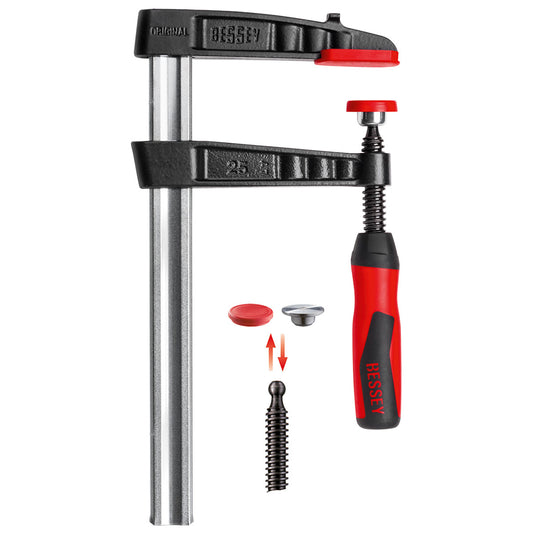 Bessey TG60S17-2K - Tightening screw with two-component handle Bessey TG 600/175