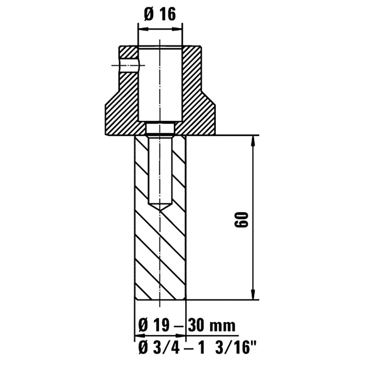 Bessey TW16AW25 - Adapter for Bessey TW16AW25 fasteners