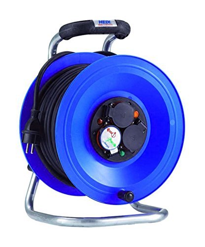 Hedi K2Y25N2TF - Enrollacables Hedi PROFESSIONAL con cable de goma de neopreno 25 m. x 3G2,5 (IP44) - Ferrotecnia