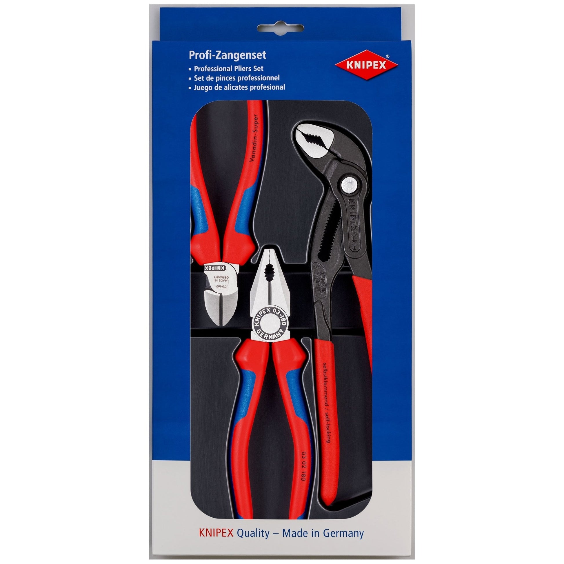 Knipex 00 20 09 V01 - Juego de alicates para montaje Knipex (3 piezas) - Ferrotecnia