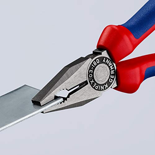 Knipex 03 02 180 SB - Alicate universal Knipex 180 mm. con mangos bicomponentes (en embalaje autoservicio) - Ferrotecnia