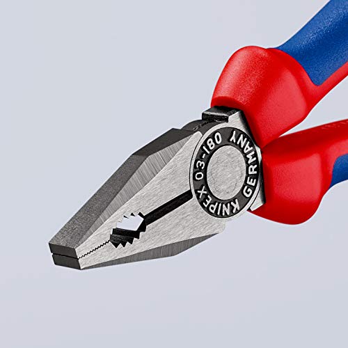 Knipex 03 02 180 SB - Alicate universal Knipex 180 mm. con mangos bicomponentes (en embalaje autoservicio) - Ferrotecnia