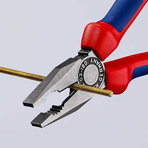 Knipex 03 02 180 SB - Alicate universal Knipex 180 mm. con mangos bicomponentes (en embalaje autoservicio) - Ferrotecnia