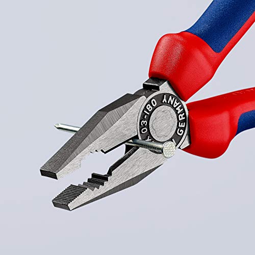Knipex 03 02 180 SB - Alicate universal Knipex 180 mm. con mangos bicomponentes (en embalaje autoservicio) - Ferrotecnia