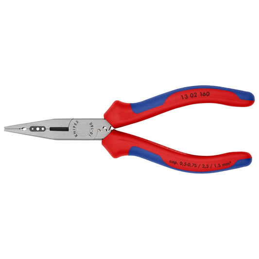 Knipex 13 02 160 - Alicate para electricistas 160 mm con mangos bicomponentes - Ferrotecnia