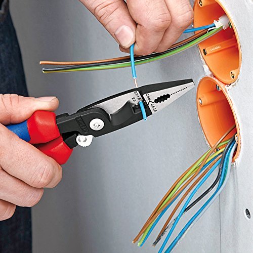 Knipex 13 92 200 - Alicate para instaladores Knipex 200 mm. con mangos bicomponentes y muelle de apertura automática - Ferrotecnia