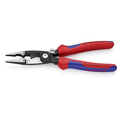 Knipex 13 92 200 - Alicate para instaladores Knipex 200 mm. con mangos bicomponentes y muelle de apertura automática - Ferrotecnia