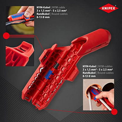 Knipex 16 95 01 SB - Pelacables Knipex ErgoStrip® (en embalaje autoservicio) - Ferrotecnia