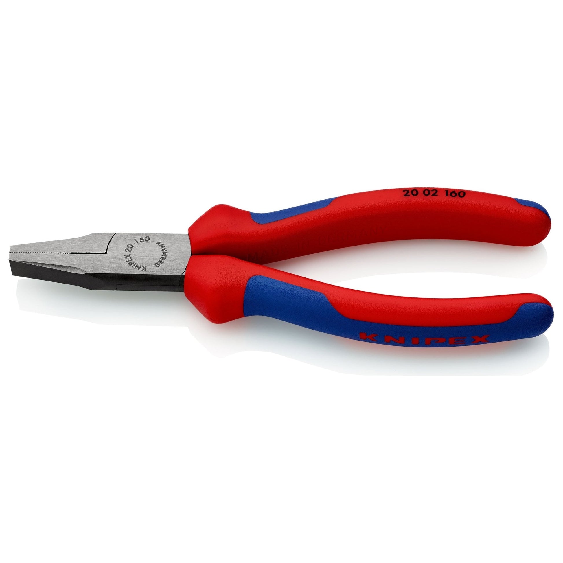 Knipex 20 02 160 - Alicate de presión con bocas planas 160 mm con mangos bicomponentes - Ferrotecnia