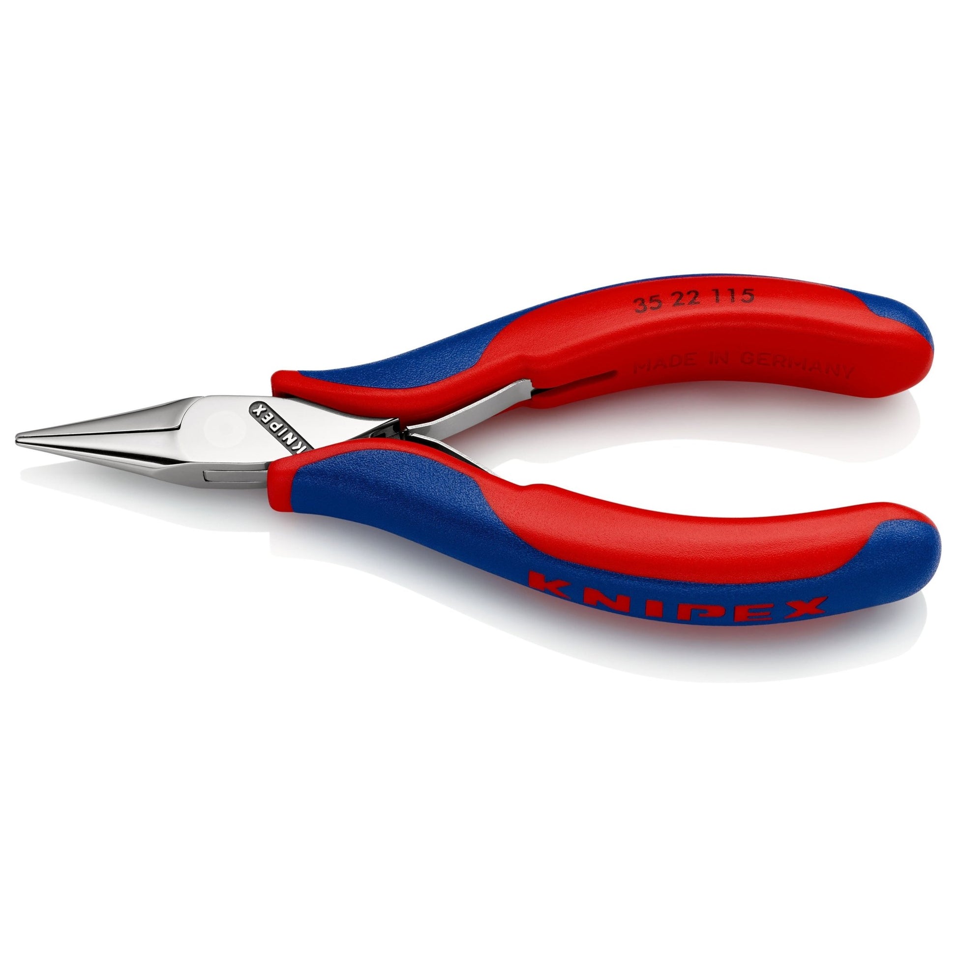 Knipex 35 22 115 - Alicate de montaje para electrónica 115 mm con bocas semi - redondas y mangos bicomponentes - Ferrotecnia