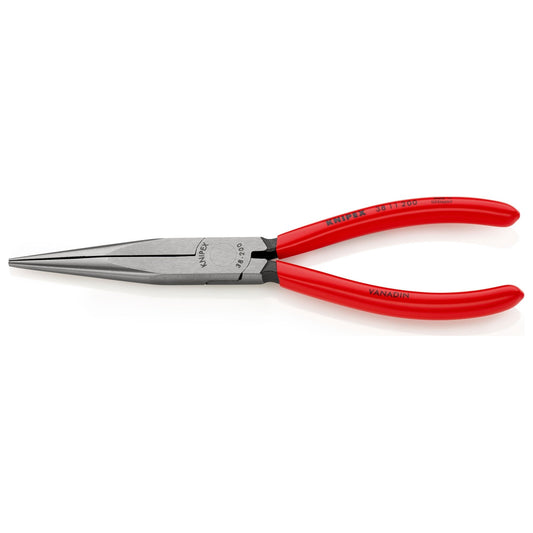 Knipex 38 11 200 - Alicate para mecánicos 200 mm con bocas rectas semi - redondas y mangos PVC - Ferrotecnia