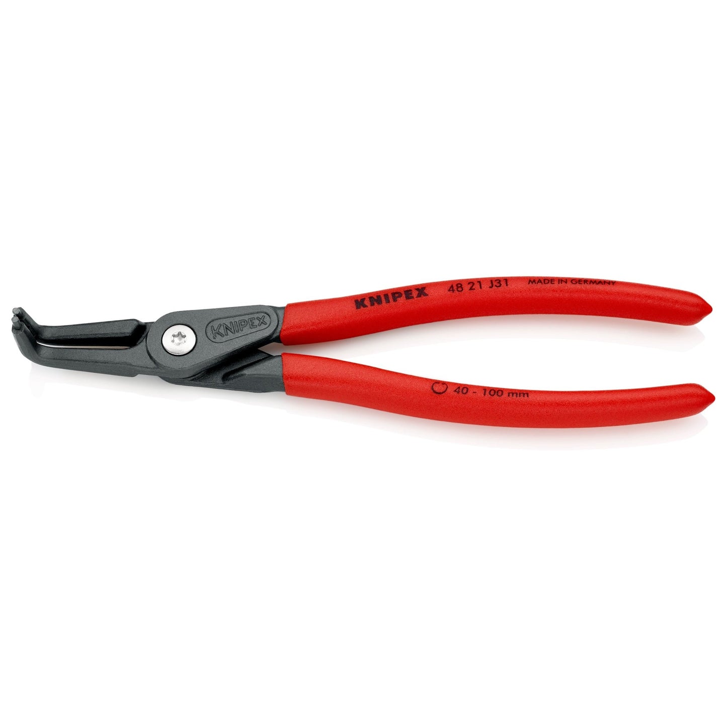 Knipex 48 21 J31 - Alicate de precisión con boca a 90 º para arandelas interiores , para arandelas de 40 a 100 mm - Ferrotecnia