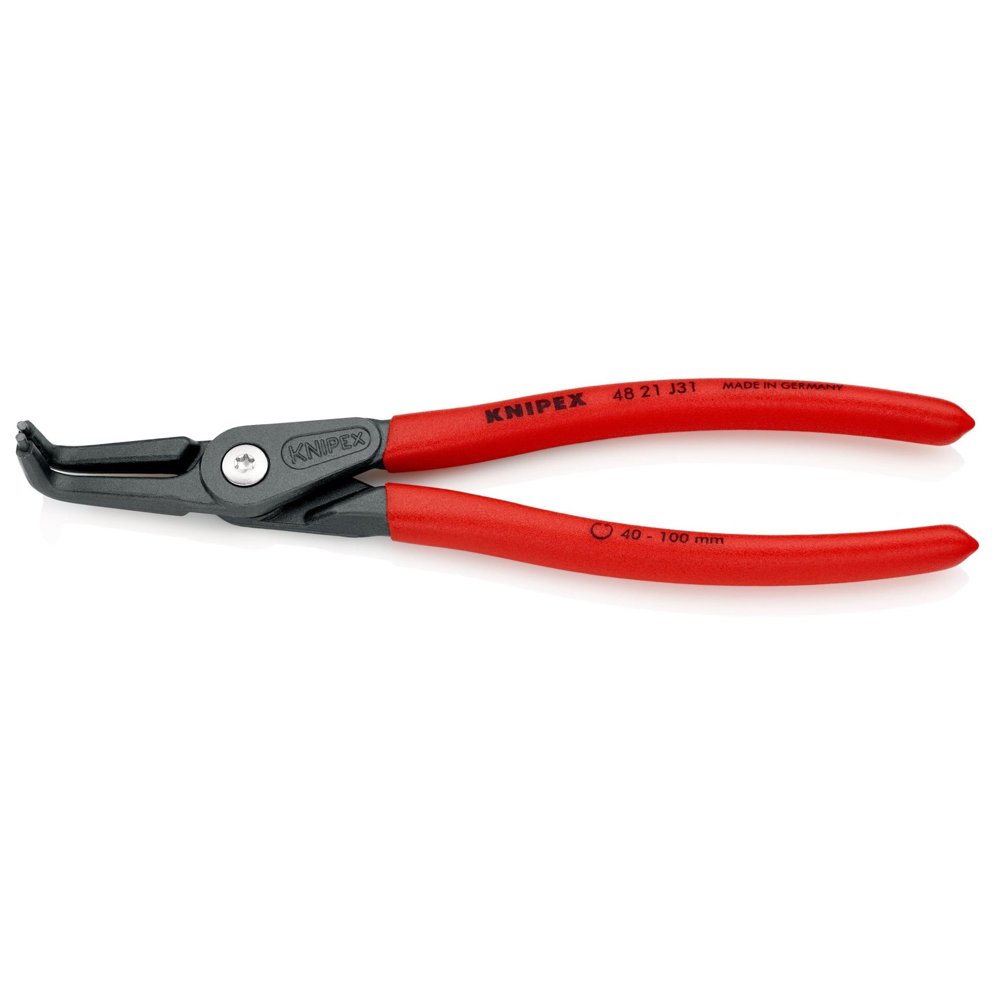 Knipex 48 21 J31 - Alicate de precisión con boca a 90 º para arandelas interiores , para arandelas de 40 a 100 mm - Ferrotecnia