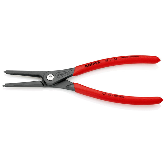 Knipex 49 11 A3 - Alicate de precisión recto para arandelas exteriores , para arandelas de 40 a 100 mm - Ferrotecnia