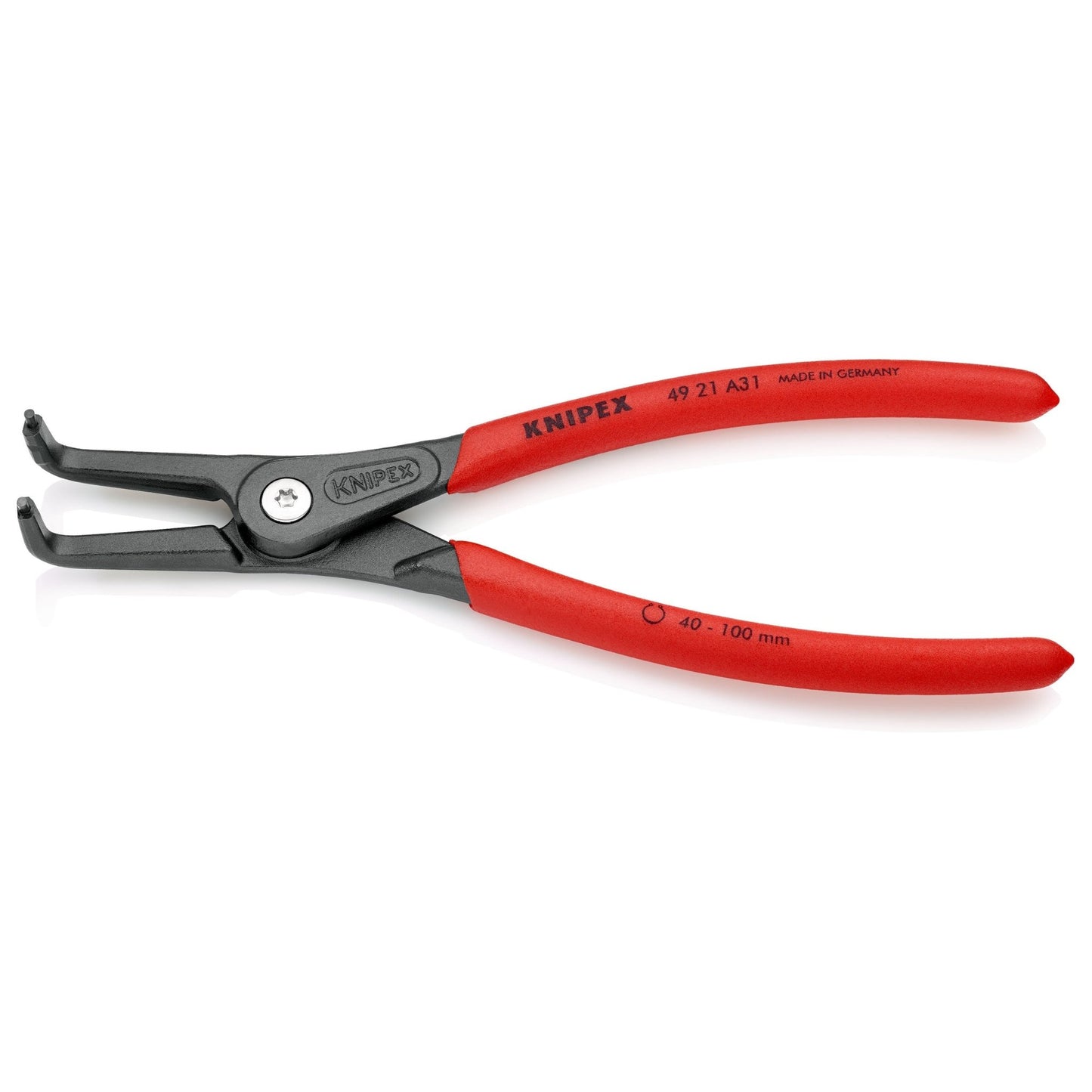 Knipex 49 21 A31 - Alicate de precisión con boca a 90º para arandelas exteriores , para arandelas de 40 a 100 mm - Ferrotecnia