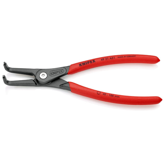 Knipex 49 21 A31 - Alicate de precisión con boca a 90º para arandelas exteriores , para arandelas de 40 a 100 mm - Ferrotecnia