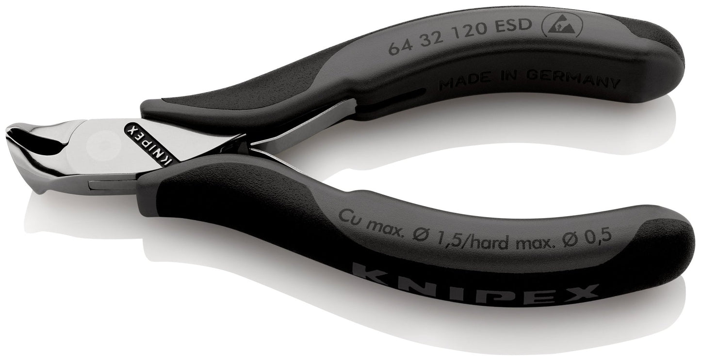 Knipex 64 32 120 ESD - Alicates de corte frontal para electrónica ESD - Ferrotecnia