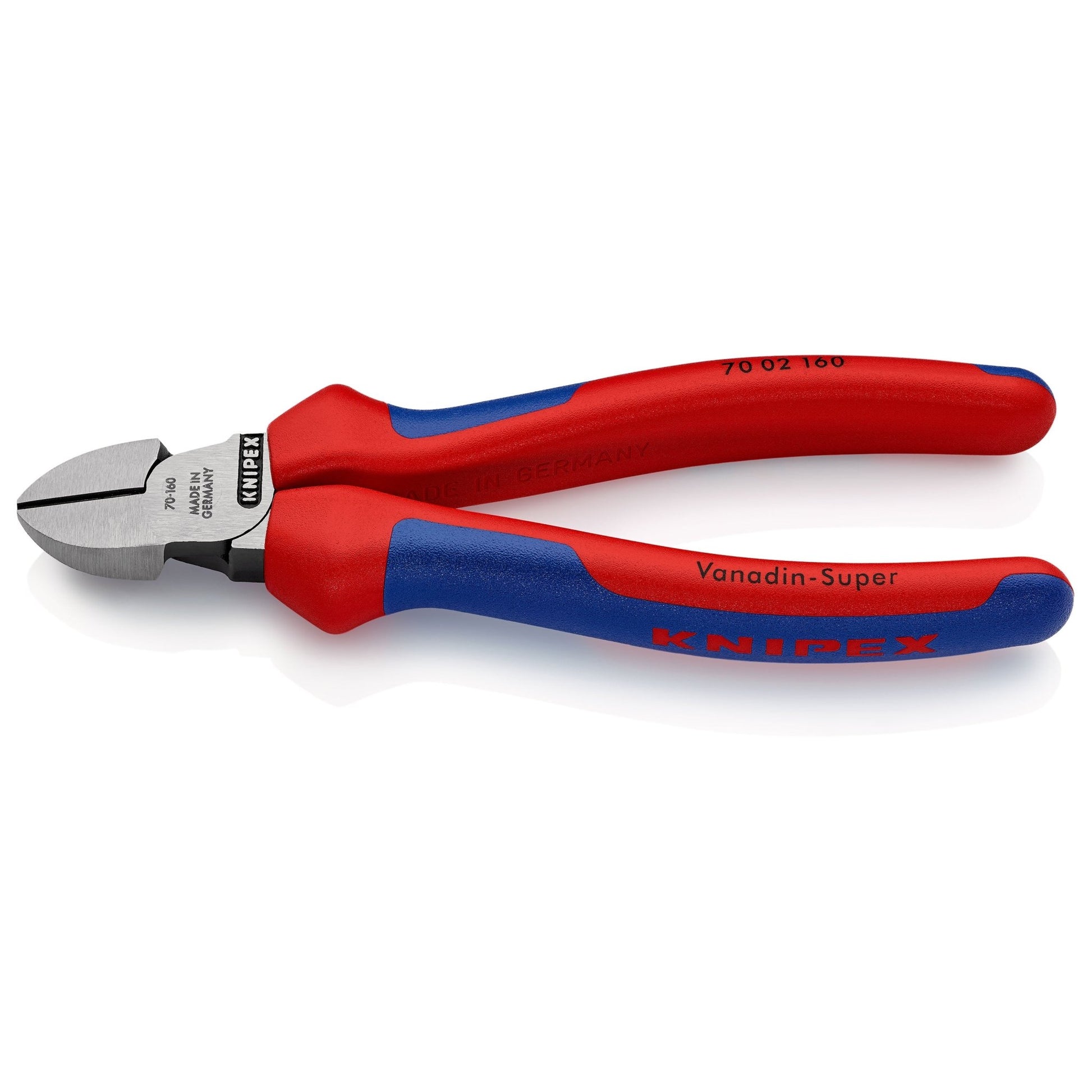 Knipex 70 02 160 SB - Alicate de corte diagonal Knipex 160 mm. con mangos bicomponentes (en embalaje autoservicio) - Ferrotecnia