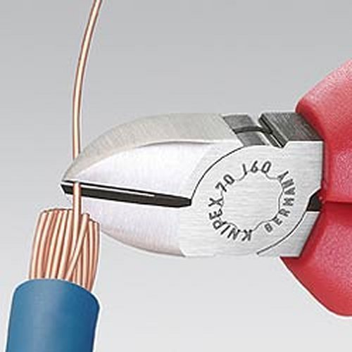 Knipex 70 02 160 SB - Alicate de corte diagonal Knipex 160 mm. con mangos bicomponentes (en embalaje autoservicio) - Ferrotecnia