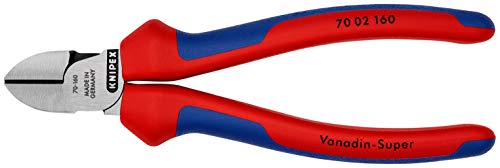 Knipex 70 02 160 SB - Alicate de corte diagonal Knipex 160 mm. con mangos bicomponentes (en embalaje autoservicio) - Ferrotecnia