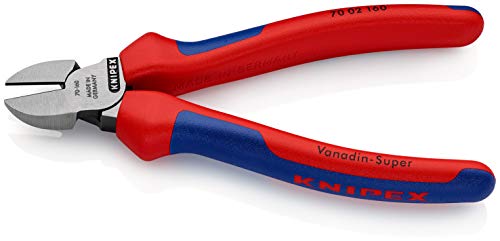 Knipex 70 02 160 SB - Alicate de corte diagonal Knipex 160 mm. con mangos bicomponentes (en embalaje autoservicio) - Ferrotecnia