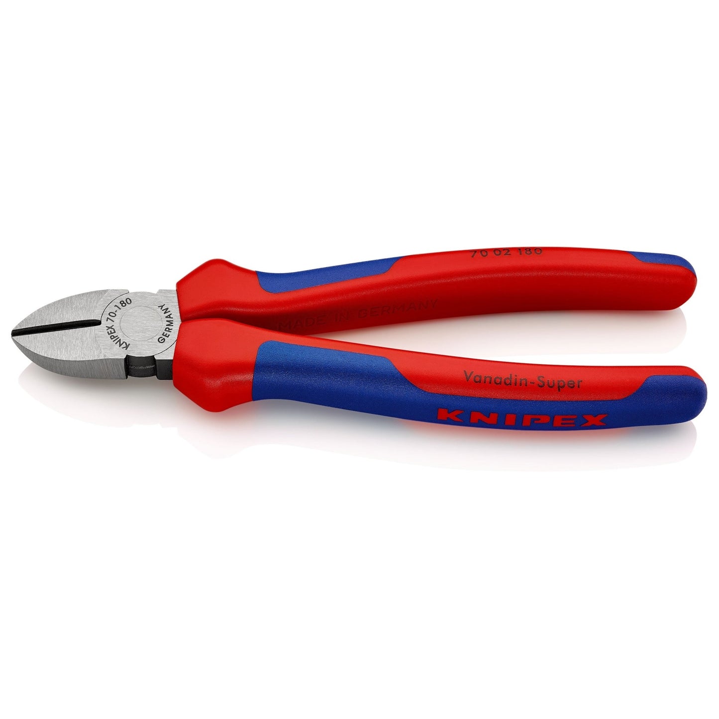 Knipex 70 02 180 - Alicate de corte diagonal 180 mm con mangos bicomponentes - Ferrotecnia