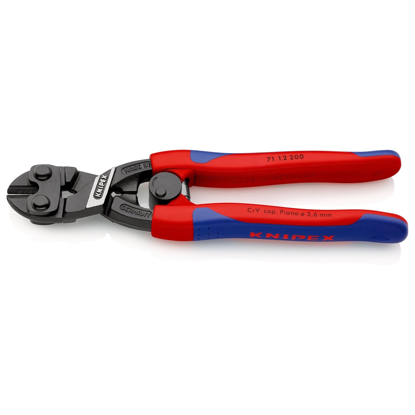 Knipex 71 12 200 - Cortante articulado Cobolt® 200 mm con mangos bicomponentes y muelle de apertura automática - Ferrotecnia