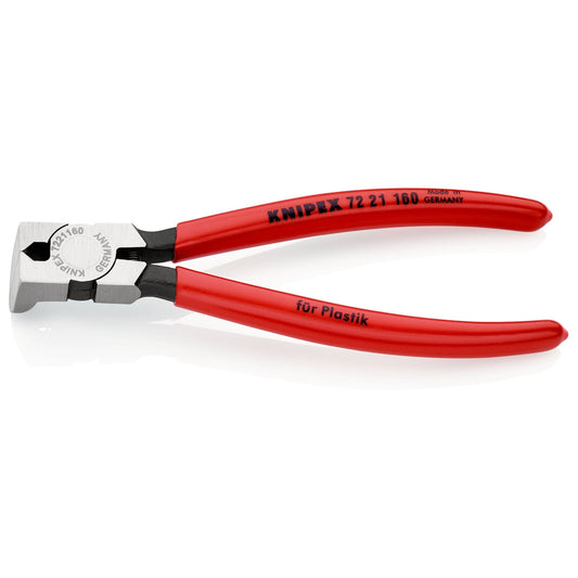 Knipex 72 21 160 - Alicate de corte diagonal para plástico 160 mm con mangos PVC y boca en ángulo de 85º - Ferrotecnia