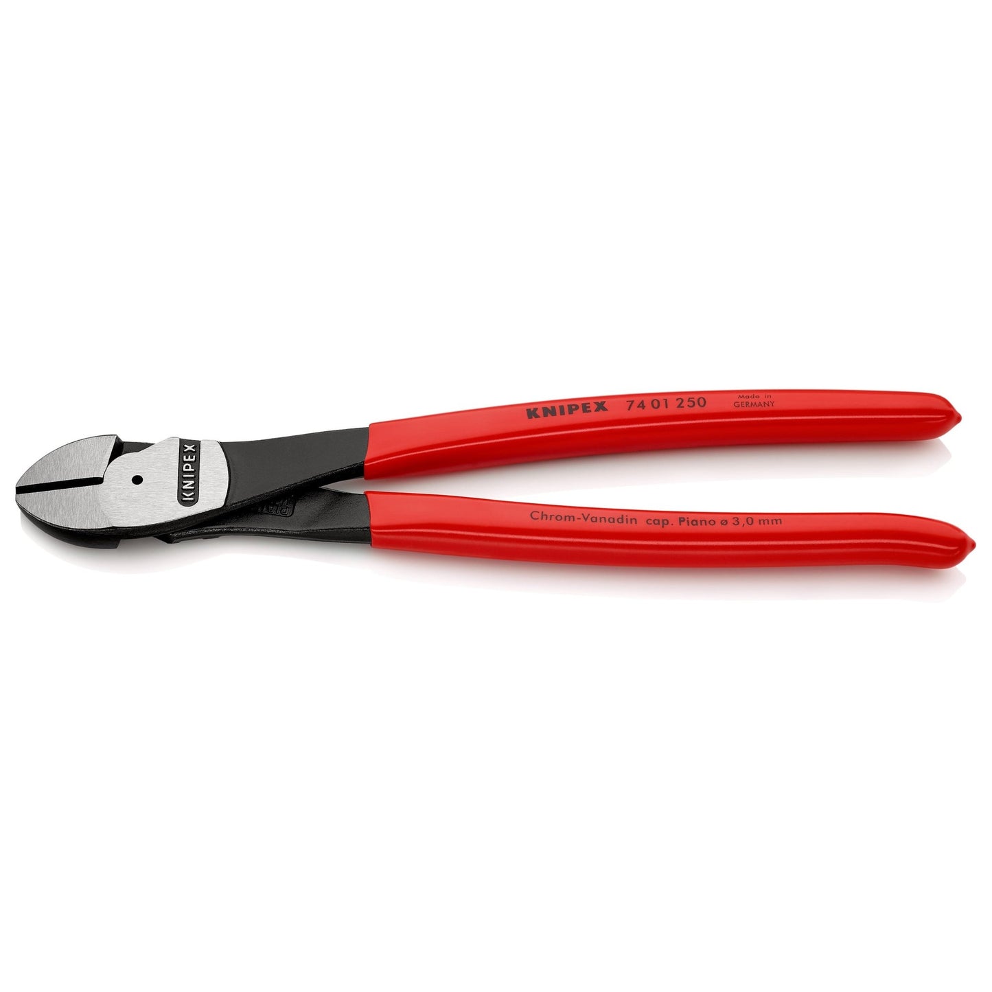 Knipex 74 01 250 - Alicate de corte diagonal de fuerza 250 mm con mangos PVC - Ferrotecnia