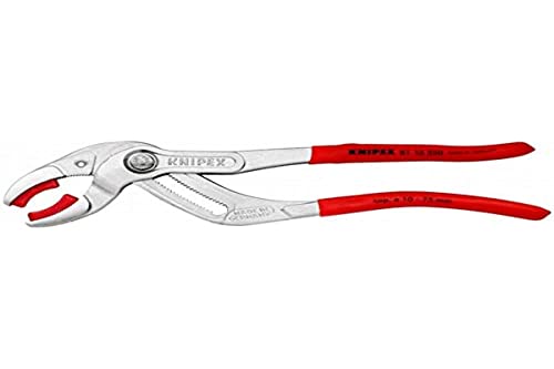 Knipex 81 13 250 - Tenaza cromada para tuberías y racores Knipex 250 mm. con mangos PVC y mordazas con protector plástico - Ferrotecnia