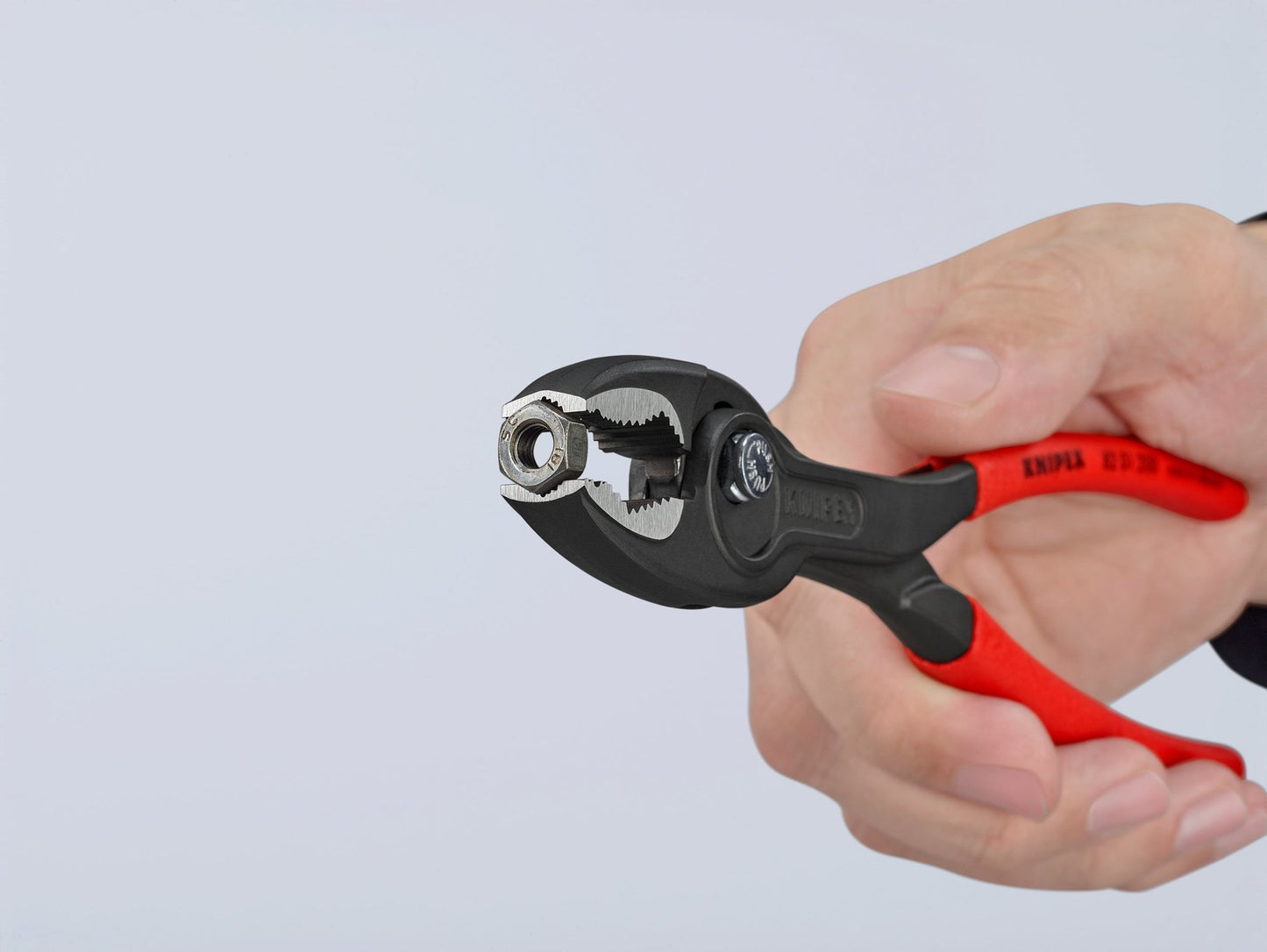 Knipex 82 01 200 - Alicate agarre frontal ajustable Knipex TwinGrip 200 mm. con mangos PVC - Ferrotecnia