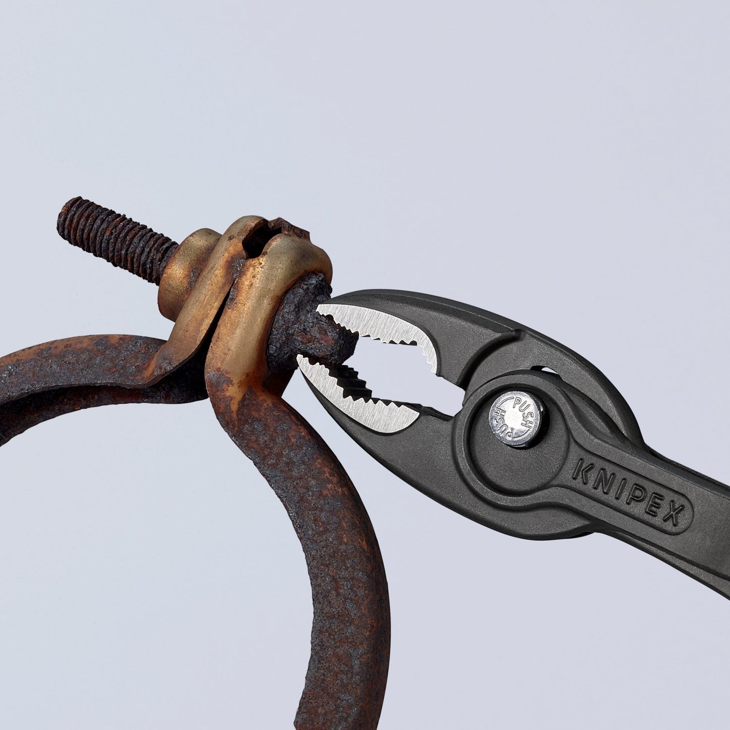 Knipex 82 01 200 - Alicate agarre frontal ajustable Knipex TwinGrip 200 mm. con mangos PVC - Ferrotecnia