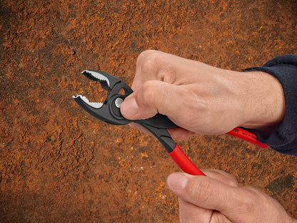 Knipex 82 01 200 - Alicate agarre frontal ajustable Knipex TwinGrip 200 mm. con mangos PVC - Ferrotecnia